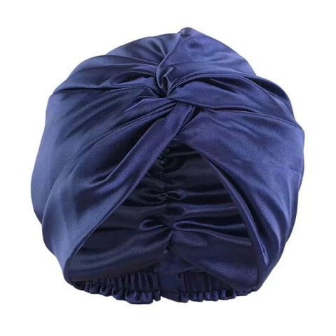 Jedwabny turban na głowę Dark Blue