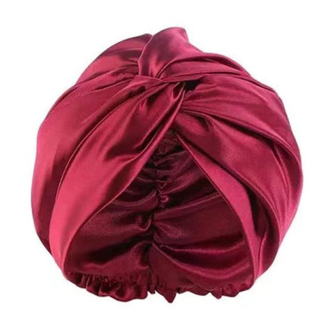 Jedwabny turban na głowę Red