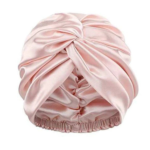 Jedwabny turban na głowę Soft Pink